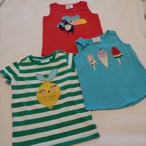 Lot of 3 Hanna Andersson appy tops size 100
